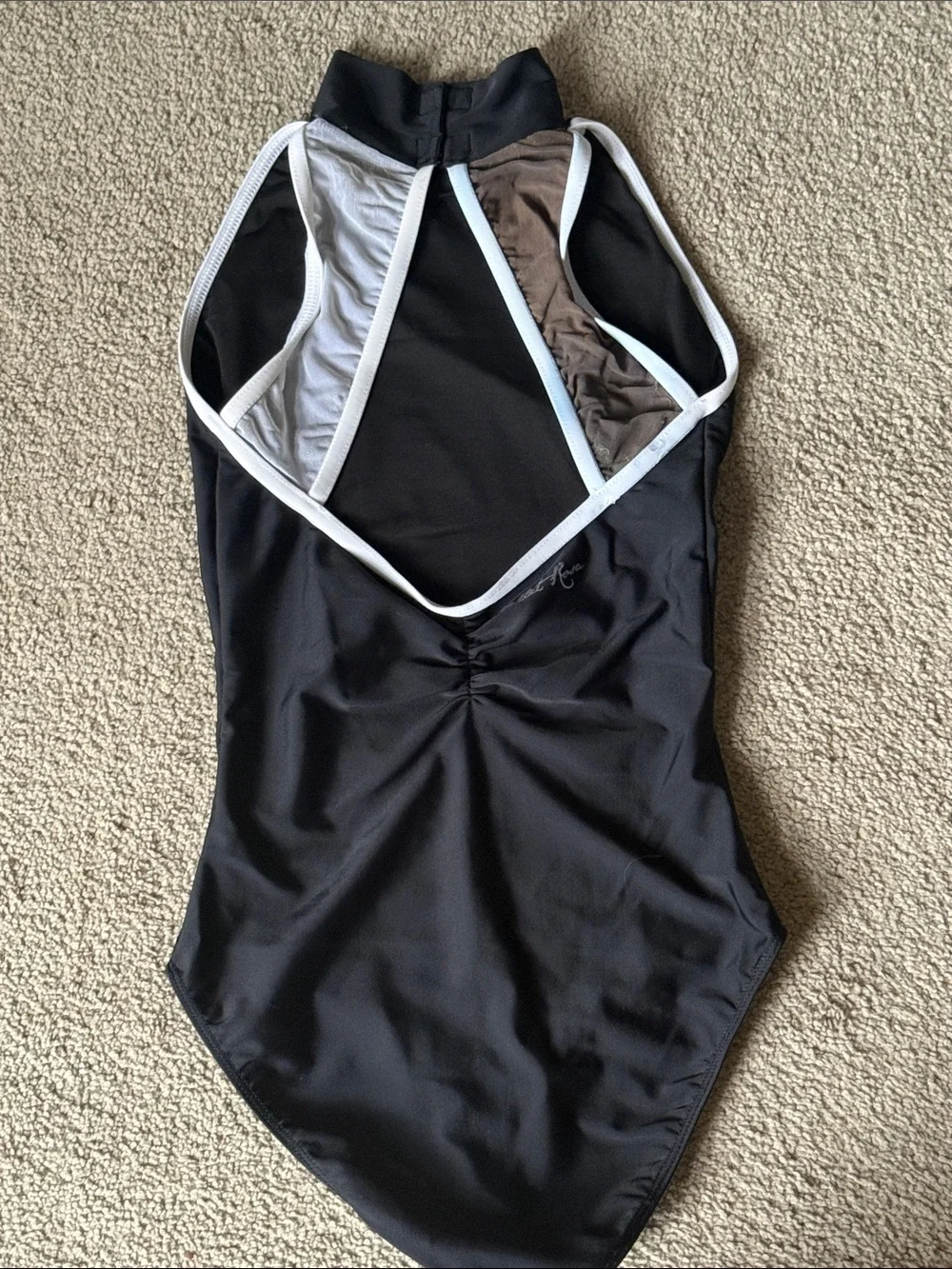 Ballet Rosa Stephanie High Neck Leotard with White Trim!
